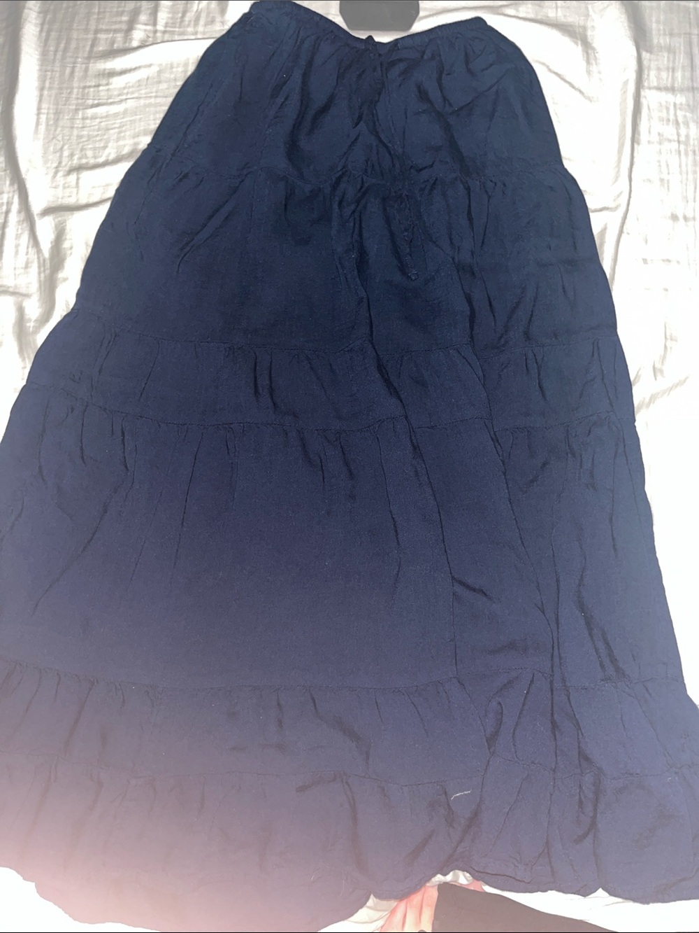Hollister Navy Tiered Maxi Skirt